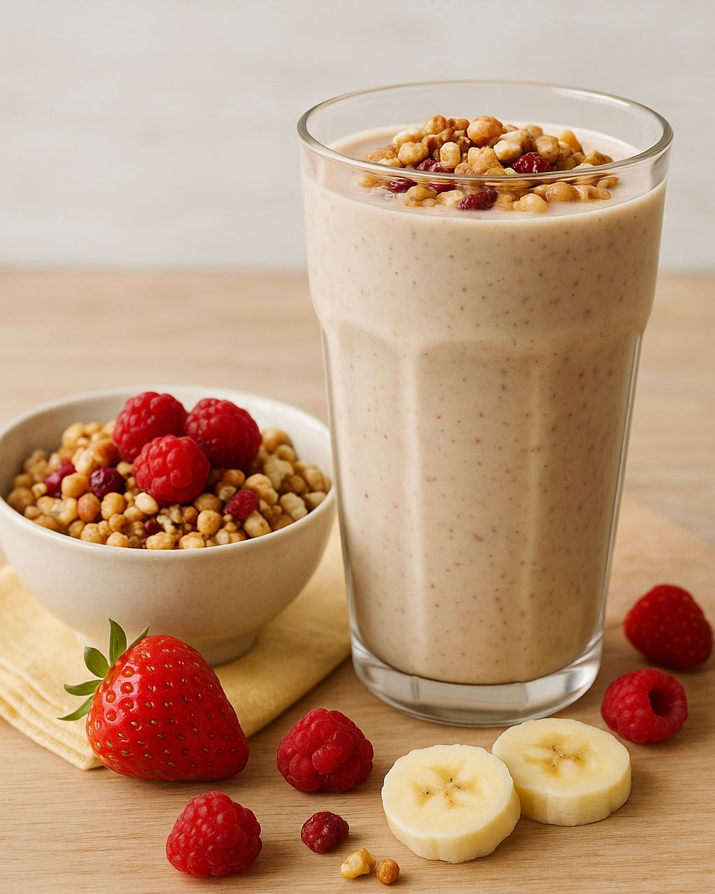 Smoothie Petit-déj Muesli Fruits Rouges – Énergie & Douceur dès le matin