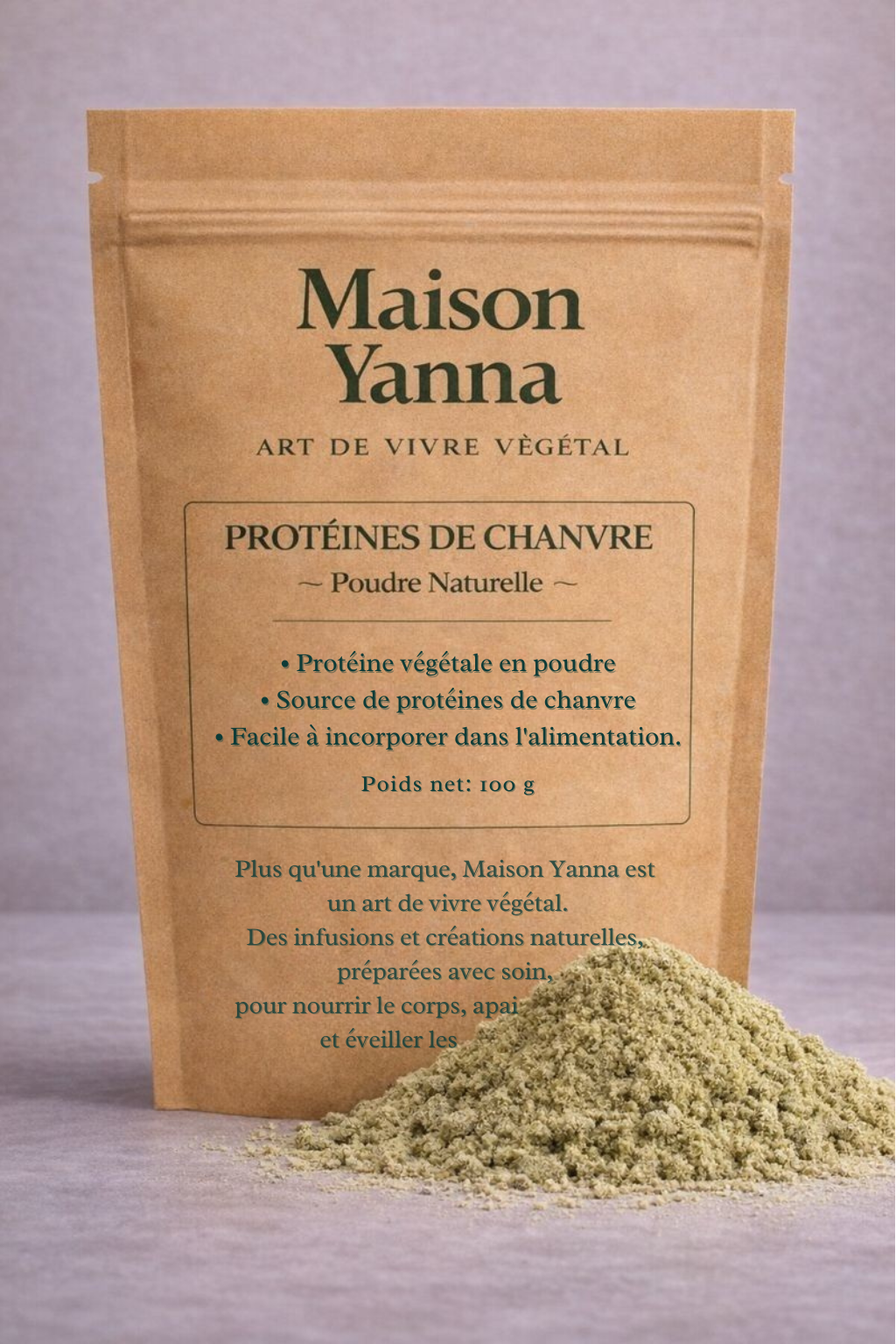 Protéines de Chanvre – Poudre Naturelle