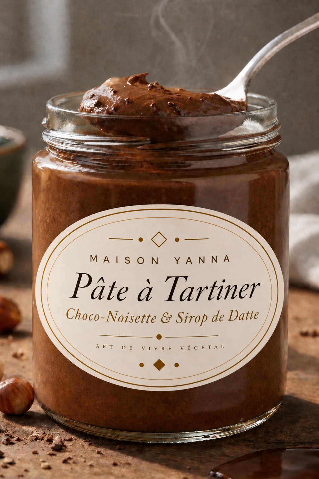 Pâte à tartiner ~ Choco-Noisette & Sirop de Datte