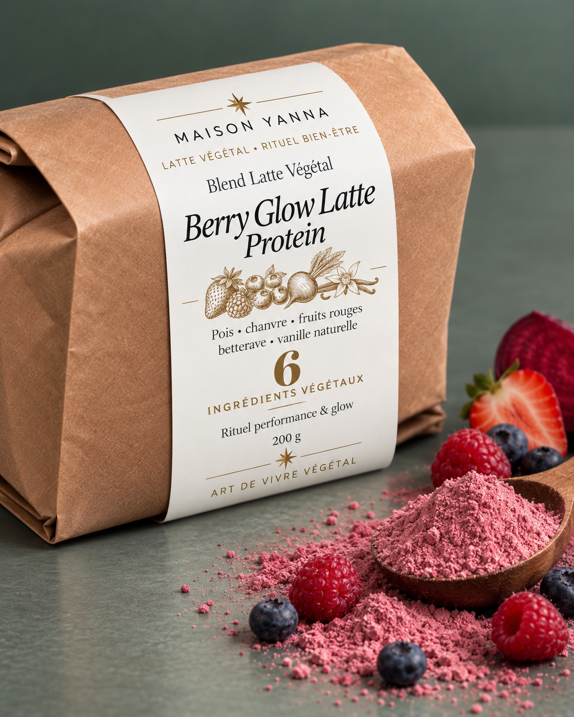 Berry Glow Latte ~ Protein